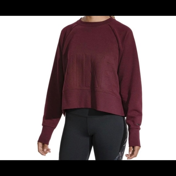 Lavender Nike women’s sweater crop top - Picture 3 of 4